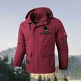 thumbnail image 2 of FYEGRE Veste Texturée Décontractée pour Hommes Automne Hiver Sports de Plein Air avec Multiples Poches pour Usage Quotidien Rouge XXXXXL, 2 of 4