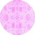 thumbnail image 1 of Ahgly Company Indoor Round Abstract Purple Modern Area Rugs, 3' Round, 1 of 4
