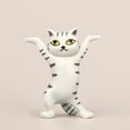 thumbnail image 4 of 3x Soporte para bolígrafo para teléfono Gatos lindos Esculturas de acción Escritorio de estudio de gabinete actual Baoblaze Escultura de estatua de gato, 4 of 8
