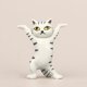 thumbnail image 3 of Bolígrafo de gato de baile, soporte para bolígrafo para gafas, decoración de estantería para el hogar, estatua de gatito animal, decoración de escrito Gris Baoblaze Escultura de estatua de gato, 3 of 7