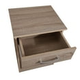 thumbnail image 3 of Contemporary Home Living 1-Drawer Nightstand with Open Shelf - 24" - Light Brown, 3 of 6