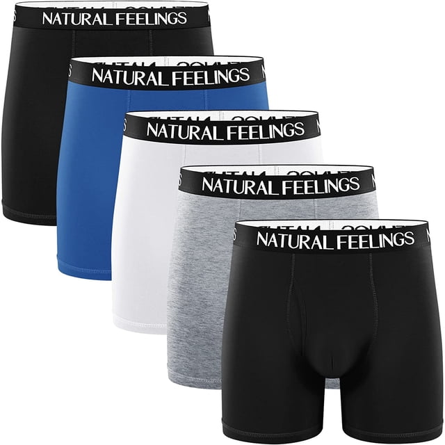LZMY Boxer Briefs Mens Underwear Cotton Men's Boxer Briefs Pack with Pouch Fly