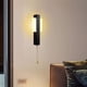 thumbnail image 4 of Aplique de pared moderno con cable | Luz LED de pared interior de 6 W, blanco cálido | Metal y acrílico para salón, dormitorio, baño, pasillo y escaleras | Negro o blanco, 4 of 6