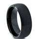 Tungsten Wedding Band Ring 8mm for Men Women Comfort Fit Black Domed Brushed Lifetime Guarantee – image 2 sur 5
