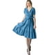 thumbnail image 1 of Vestido midi mezclilla con olanes AMAD Casual para mujer Talla M, 1 of 4