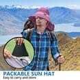thumbnail image 2 of Sun Hat with Neck Flap Wide Brim for Men Women，50+ UPF Protection for Outdoor Camping Hiking Hunting Fishing Cap，Purple, 2 of 9