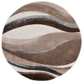 thumbnail image 2 of Safavieh Hollywood Dallas Abstract Area Rug, Brown/Ivory, 6'7" x 6'7" Round, 2 of 11