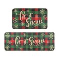 thumbnail image 2 of TOPRenddon Christmas Kitchen Rugs Set of 2 Winter Holiday Xmas Snowflake Kitchen Floor Mats Non-Slip Doormat Runner Rug Decorative Kitchen Mat for Home Christmas Decor, 15.7"x23.6"+15.7"x47.2", 2 of 6