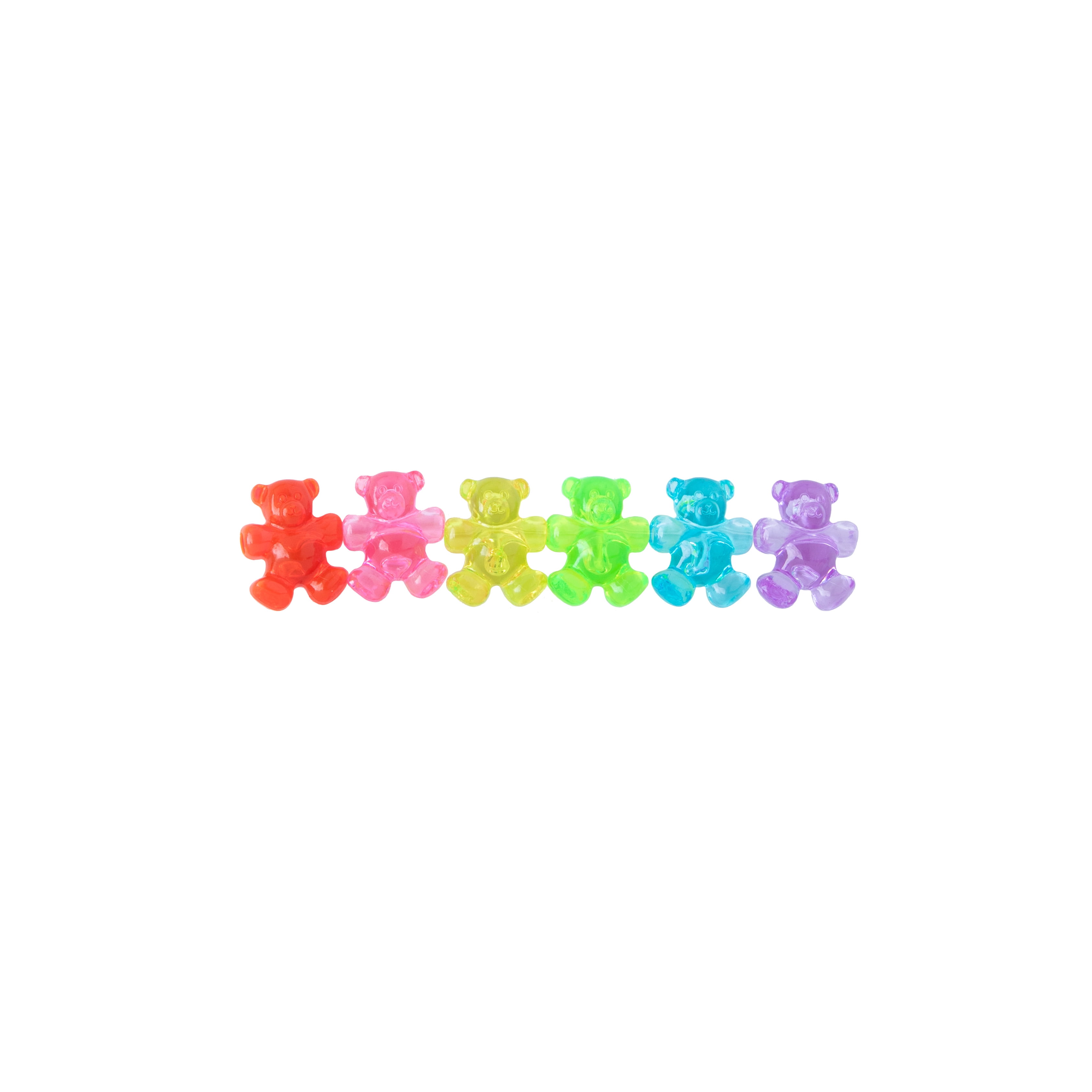 Hello Hobby Gummy Bear Plastic Beads, 24 Pieces- USHH1152F377