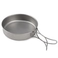 thumbnail image 3 of Lixada 2pcs Camping Cookware Set Titanium Pot Pan Cooking Set with Foldable Handles Mesh Carry Bag, 3 of 7
