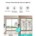 thumbnail image 4 of Window Privacy Film Blue Gray Palm Tree Stained Glass Window Film Decorative Sun Block Window Cover Vintage Summer Botanical Window Clings Static Adhesive Sticker for Bathroom 23.6"x59", 4 of 6