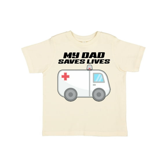 Inktastic My Dad Saves Lives- Ambulance Boys or Girls Toddler T-Shirt