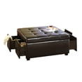 thumbnail image 2 of Restful Contemporary Storage Ottoman With 4 Drawers, Brown, 2 of 3