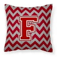 thumbnail image 2 of Carolines Treasures  Letter L Chevron Maroon & White Fabric Decorative Pillow, 14 x 3 x 14 in., 2 of 8