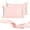Pink, variant on Unique Bargains 2-Pack 19 Momme 100% Natural Silk Pillowcases Pink Standard