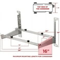 thumbnail image 6 of TURBRO Wall Mount Stand for Mini Split Ductless Air Conditioner Heat Pump System, Sturdy Stainless Steel Bracket w/Dual Cross-Bars, Support Condenser up to 550 lbs (7,000 - 24,000 BTU), 6 of 7