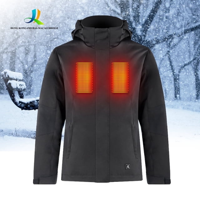 Snow Deer Vestes Chauffantes pour Femmes avec Batterie Incluse Veste Chauffante Rechargeable Imperméable Ajustable 3 Réglages de Chauffage Hiver Extérieur 2024