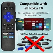2pcs Universal Remote Controller for All Roku Smart TVs, Compatible with Hisense, Onn, Philips, Proscan, Roku Plus/Pro/Select Series, Sharp, TCL, Westinghouse Roku TV Models (Not for Roku Stick/Box)