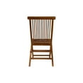 thumbnail image 5 of Nordic Teak Oiled Outdoor Patio Folding Chair - Brown, 5 of 5