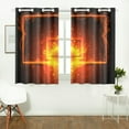 thumbnail image 2 of YUSDECOR Basketball Hoop Window Curtain Kitchen Curtain 26x39 inch,Two Piece, 2 of 3