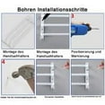 thumbnail image 4 of 3 Tier Bathroom Towel Rack Aluminum Bathroom Towel Rack Wall Mounted Towel Rack (White, 30cm), 4 of 4