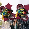 thumbnail image 5 of PMU Congrats Grad Cap Balloon Bouquet | Graduation Decoration Mylar Balloons | Graduation Balloons Class of 2024 Decor | Celebrate Success with Vibrant Graduation Balloons | Burgundy (5/Pkg) Pkg/1, 5 of 7