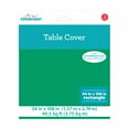 thumbnail image 3 of (6 pack) Rectangular 54" x 108" Green Plastic Table Cover, by Way To Celebrate, 3 of 4
