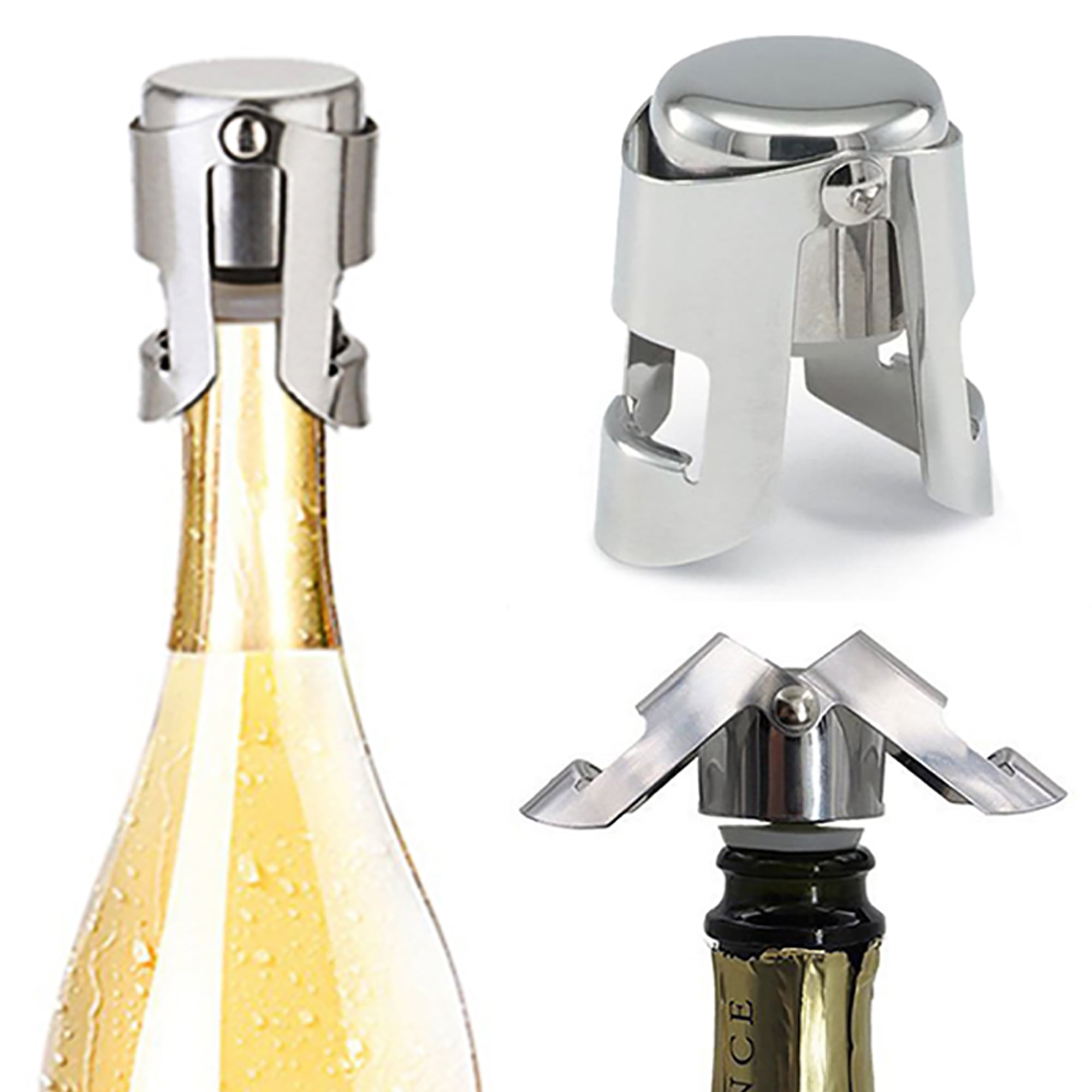 Practical Stainless Steel Champagne Stopper Sparkling Wine Bottle Cap Opener
