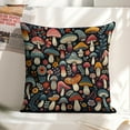 thumbnail image 6 of mushrooms flowers Linen toss pillowcase decoration pillowcase gifting preferred 24x24 inch cushion cover sofa pillowcase sofa bedroom living room car, 6 of 8