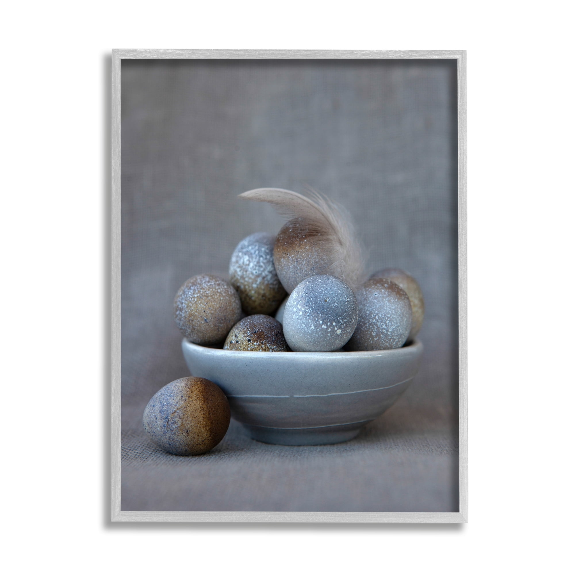 Stupell Industries Farm Eggs Confectionary Ornamented Bowl Feathered Sill Life,11 x 14, Design by Tania Soderman