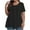 New2/Black, variant on Otvok Womens Casual V-Neck Solid Plus Size Short Sleeve Tops Blouse T-Shirt