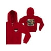 Personalized Monster Jam Crunch Bunch Boys' Red Zip-Up Hoodie