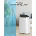 thumbnail image 3 of 14,000 BTU Portable Air Conditioner Cools Up to 750 Sq.Ft, 3-IN-1 Quiet Portable AC Unit with Remote Control & Installation Kits for Large Room, Smart/Sleep Mode, Auto Swing, 24H Timer, 3 of 8
