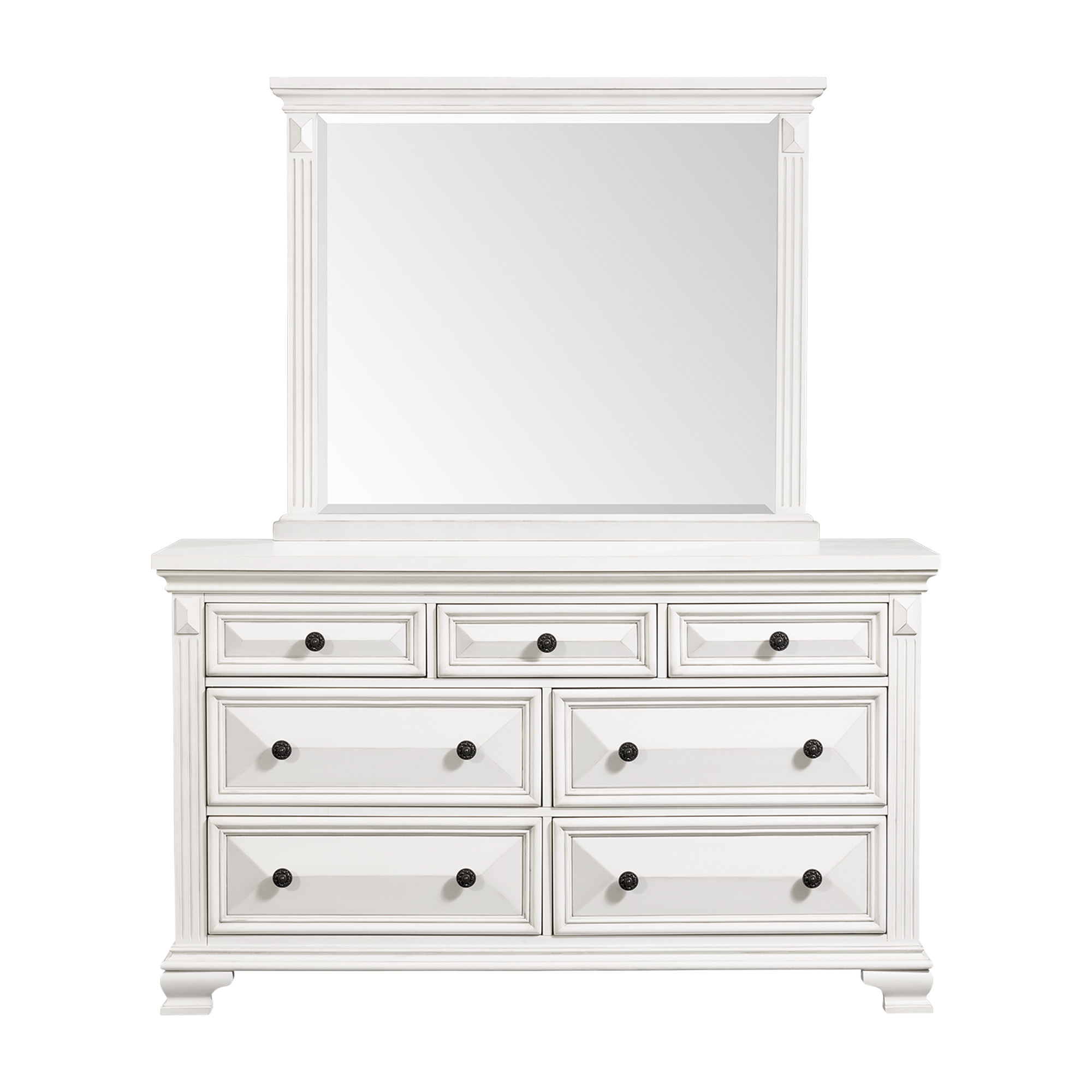 Picket House Furnishings T 7 Drawer Dresser W Mirror Set In White