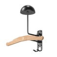 thumbnail image 1 of Motorcycle Helmet Rack, Wall Mount 180 Degree Rotation Helmet Holder Helmet Hanger with 2 Hooks, 1 of 8