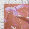 thumbnail image 2 of oneOone Viscose Chiffon Dark Rose Brown Fabric Tropical Parrot With Leaves Sewing Material Print Fabric By The Yard 42 Inch Wide, 2 of 4