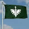 thumbnail image 2 of Dutern Double Sided Warhammer Inspired Dark Angels Flag Banner 3 Ply with Brass Grommets 12x18 Inch, 2 of 5