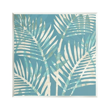 Stupell Industries Tropical Leaves Abstract Botanical & Floral Painting Unframed Art Print Wall Art, 12 x 12