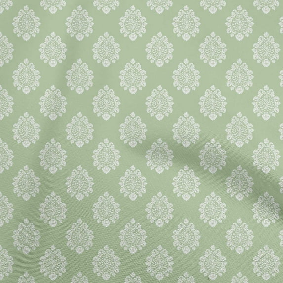 oneOone Cotton Silk Mint Green Fabric Block Diy Clothing Quilting Fabric Print Fabric By Yard 42 Inch Wide