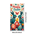 thumbnail image 3 of Adorable Bunny Chick Easter Banner with Flowers Eggs Background Party Decorations Photo Props Easter Celebration Spring Festival Home Decor, 3 of 4