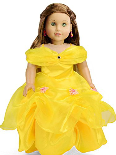 My Brittany's Belle Inspired Gown for American Girl Dolls with High Heel Shoes 