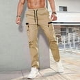 thumbnail image 4 of Men's Cargo Pants Elastic Waist Lightweight with Pockets for Hiking, 4 of 9