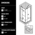 thumbnail image 3 of VIGO Monteray 36 in. L x 48 in. W x 79 in. H Frameless Hinged Shower Enclosure Kit in Brushed Nickel with 3/8 in. Clear Glass, 3 of 11