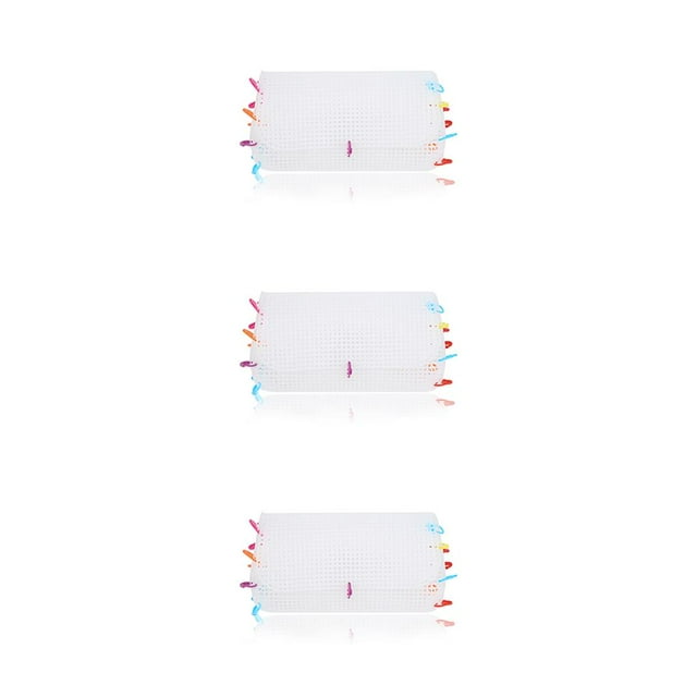 maskred Clear Plastic Mesh Cloth Canvas Sheets for Making Messenger Bag Thread Kids Craft Handicraft Supplies DIY Weaving Tool Large 3Set