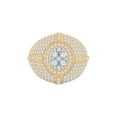 thumbnail image 2 of 14kt Yellow Gold Mens Round Diamond Cluster Ring 3-5/8 Cttw, 2 of 4