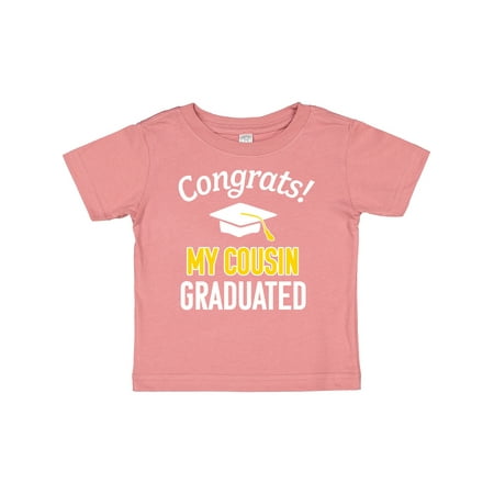 

Inktastic Congrats! My Cousin Graduated with Cap Gift Baby Boy or Baby Girl T-Shirt