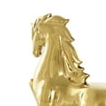 thumbnail image 5 of 12" x 12" Gold Ceramic Prancing Horse Sculpture, by DecMode, 5 of 9