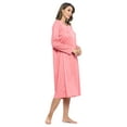 thumbnail image 2 of Casual Nights Women's Long Knitted & Lace Henley Nightgown, 2 of 4
