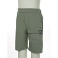 thumbnail image 4 of Yartina Shorts de Jogging pour Garçons Été Légers Décontractés Shorts de Sport Randonnée Camping Vert Armée 140, 4 of 7