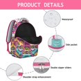 thumbnail image 4 of "Boho Chic Work & School Backpack – Stylish Vintage Print, 17 Inch Laptop Sleeve, Heavy Duty Oxford Fabric", 4 of 6